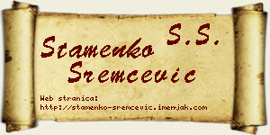 Stamenko Sremčević vizit kartica